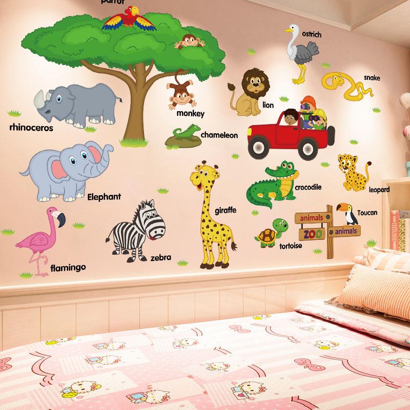 Cartoon Dinosaur 3d Wall Stickers  Baby and Children's Room Decoration  Bedroom Bedside Wallpaper Wall Decoration Stickers