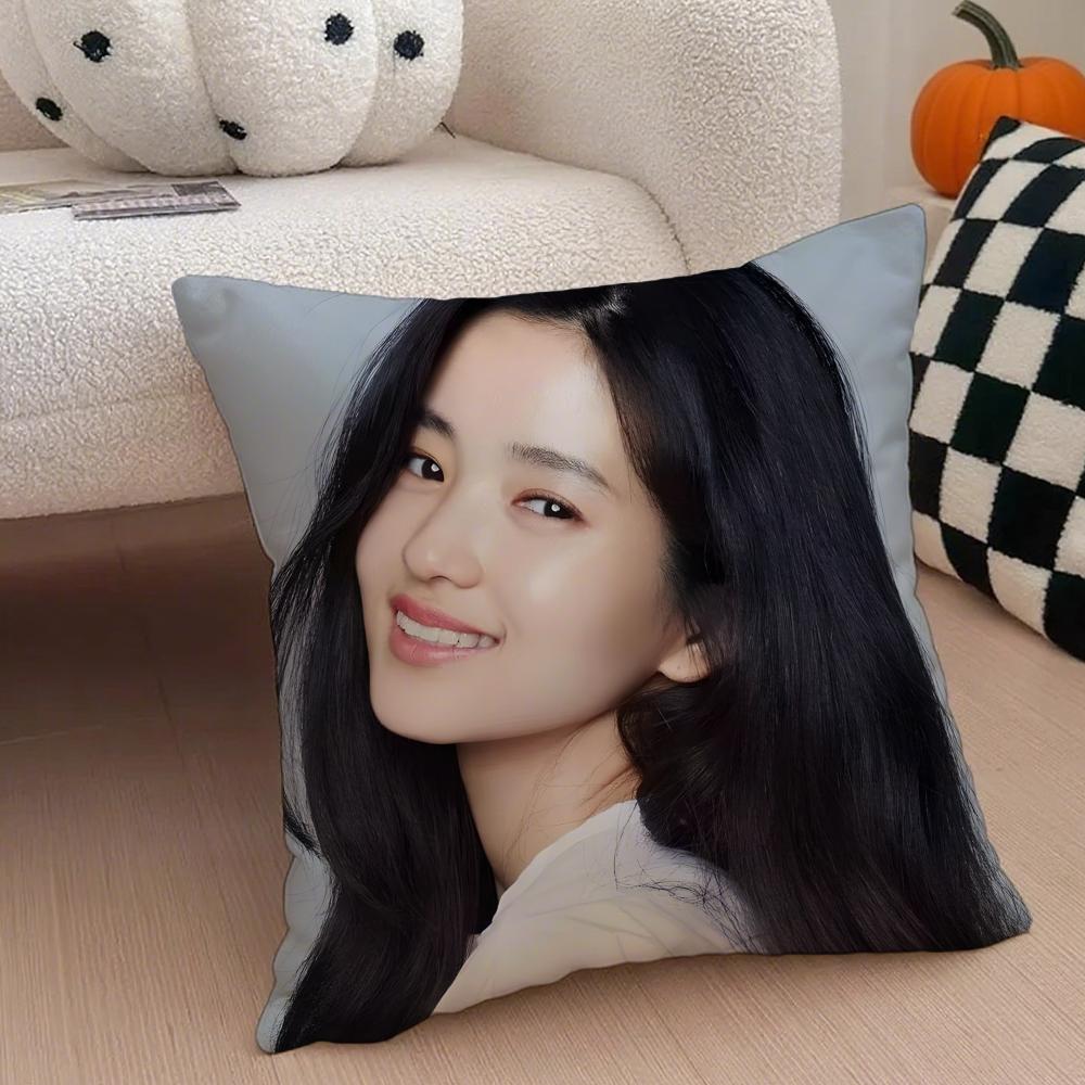 Talented Korean Beautiful Actress KKim Taeri Cushion Cover Throw Pillow Cover Hidden Button Durable Polyester Chair Cushion