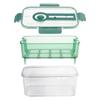 Fridge Storage Box with Draining Basket, Locking Lid Food Container for Fruit and Vegetable Storage in Refrigerators
