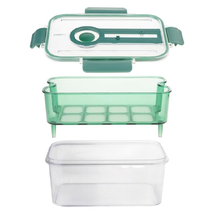 Fridge Storage Box with Draining Basket, Locking Lid Food Container for Fruit and Vegetable Storage in Refrigerators