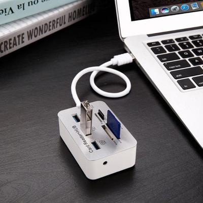 USB 3 Hub Card Reader 7-In-1 MS SD M2 TF Multi-in-1 Memory Adapter
