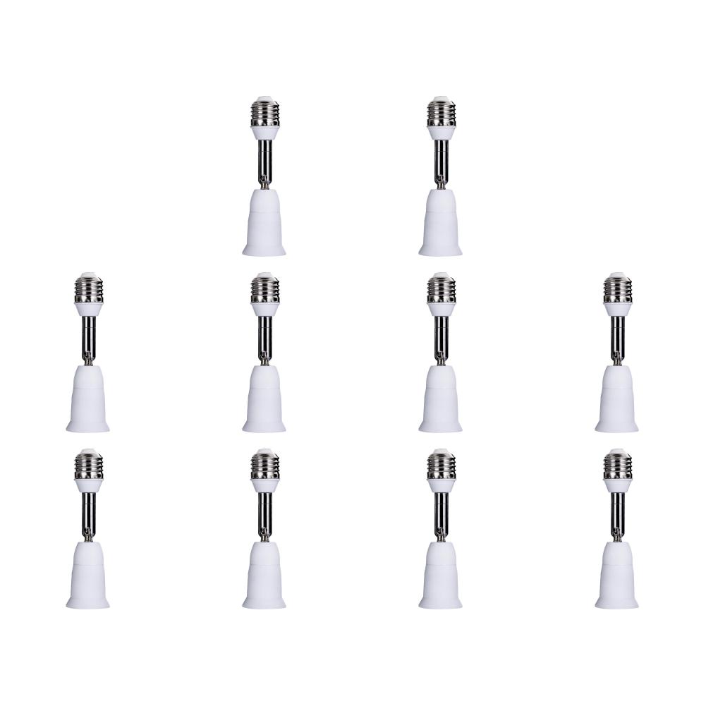 1-10PCS LED Light Bulb Lamp Holder Flexible Extension Adapter Socket Extend E27 to E27 Adapter Converter Wall Base Holder Screw