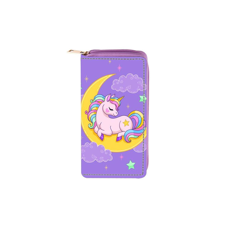 Neue Geldbörse Einhorn lange Reißverschluss-Geldbörse Geldbörse Geldbörse Kartenetui