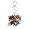 Hot Anime Game  Kamisato Ayaka Arlecchino Navia Anime Cartoon Cute Acrylic Model Double-sided Printing Keychain Keyring Pendant