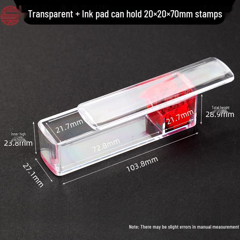 Acrylic Seal Box with Optional Inkpad Storage for Private Seals, Name Stamps & Calligraphy Chops.