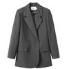 Fashionable Korean Style Loose Casual Suit Jacket with Slit for Women Coat