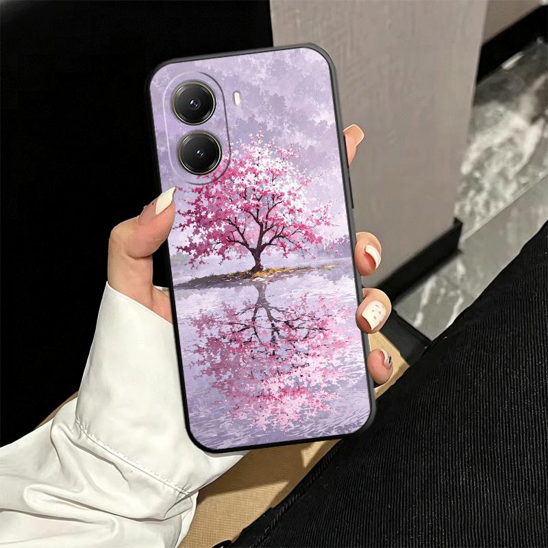 

Мечтательное Ночное Дерево Сакуры Мягкий Чехол для Телефона для Xiaomi Poco X5 X6 X7 X8 Pro Max X3 F7 F8 Ultra M8 M7 M6 M5 Redmi 15 15C 14C Xiaomi Poco F7 Pro