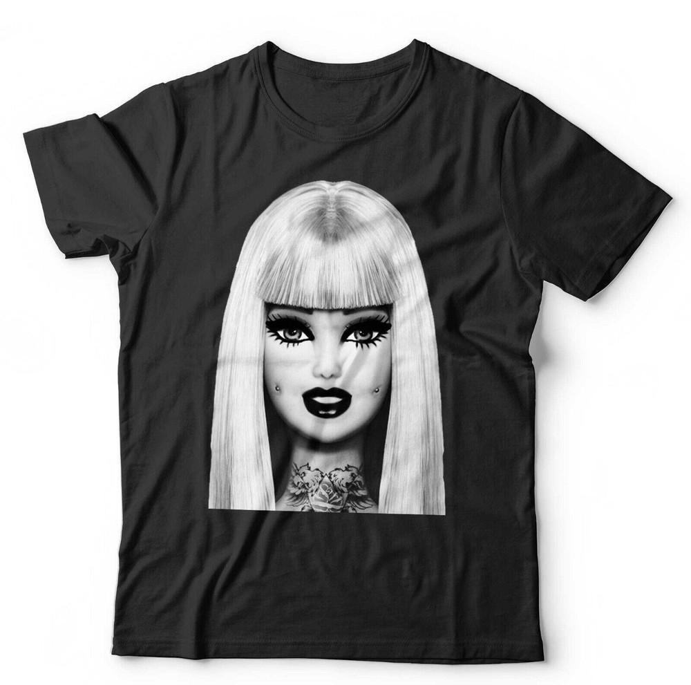 

Barbie Tshirt Piercing Punk Unisex and Kids Rock Alternative Emo Goth Funny Movie 4XL