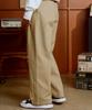 DTHIRTYONE Side Zip Pleated Cotton Pants (Camel Beige)