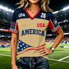 Women's Short Sleeve T-Shirt Casual Letter Print Tee Top for Everyday Wear