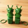 1/2/3Pcs Green Aliens Button Keychain Fidget Toy with Sound LED Lights Stress Anxiety Relief Keyboard Clicker Decompression Button Sensory Toy