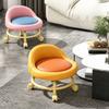 Movable Step Stool Plastic Small Chair Comfortable Pulley Stool  Kids