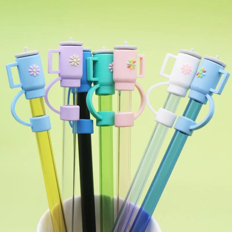 Silikon-Strohhalm-Abdeckkappen Kompatibel 10mm für Stanley Becher Wiederverwendbare Strohhalm-Spitzenabdeckungen Trinkhalm-Stöpsel Zuhause Küche Party