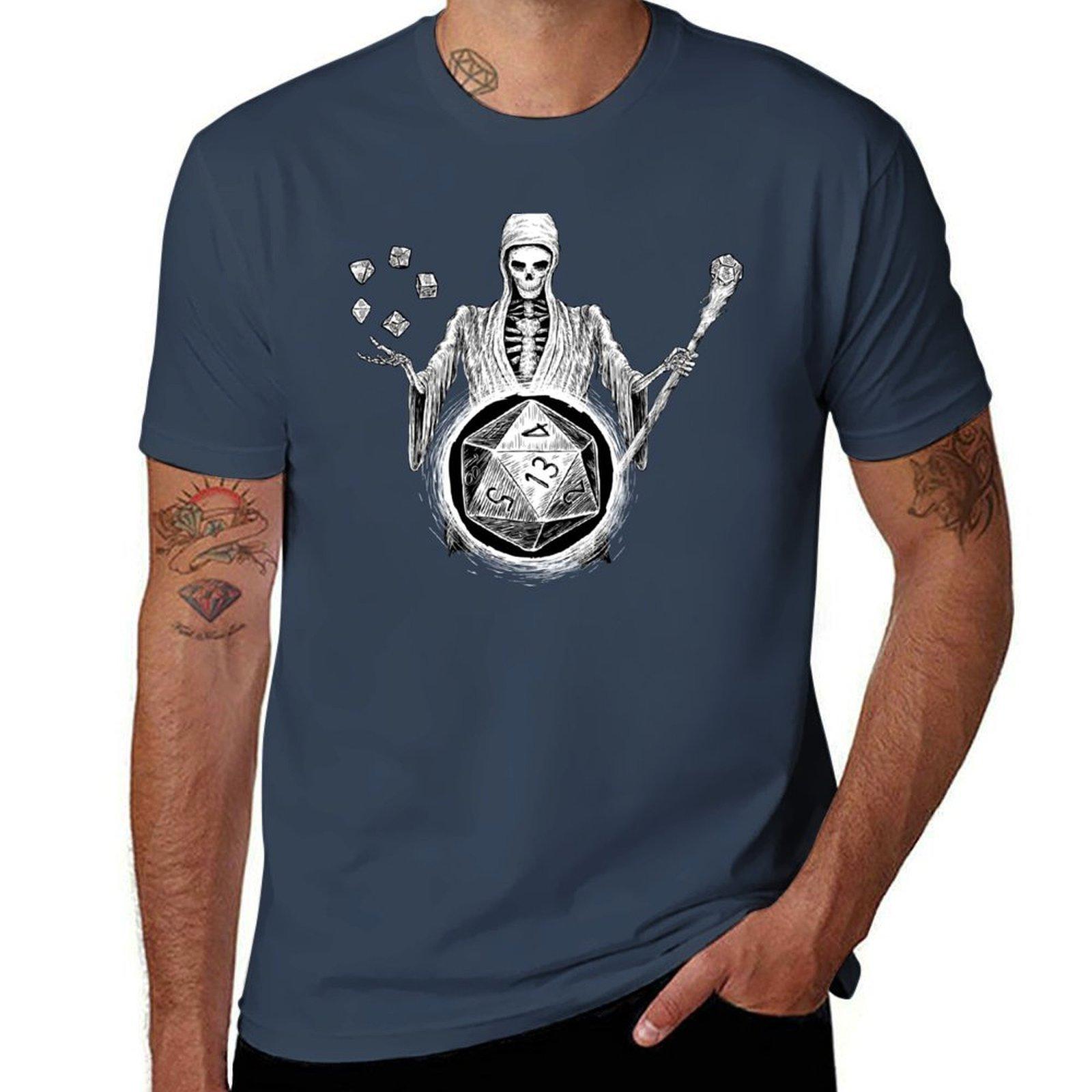 Game Master Skeleton Wizard TShirt Plus Size Basic Cotton TShirt S
