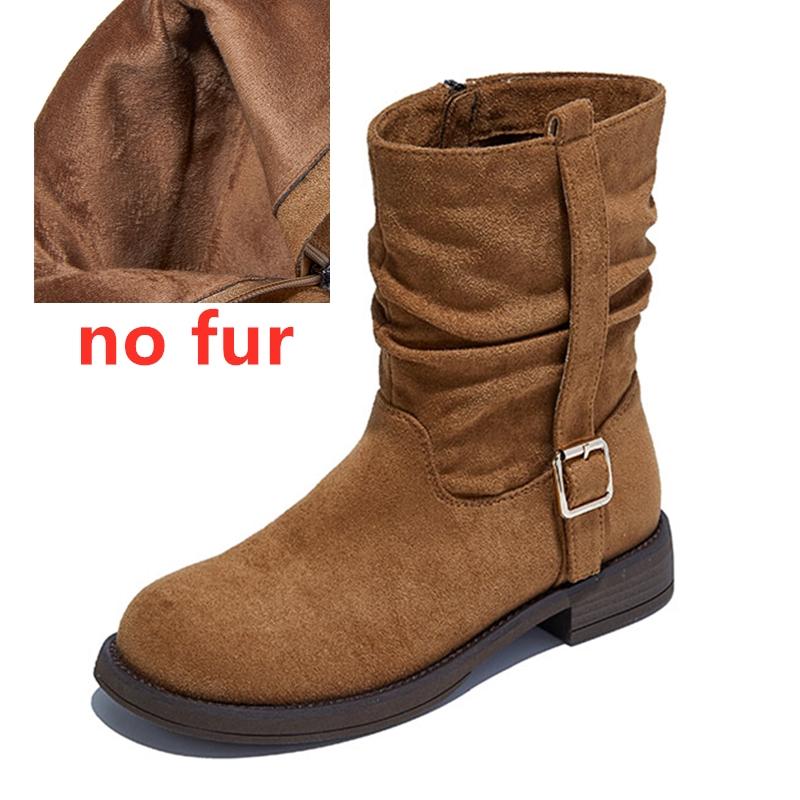 

Women s Ankle Boots and Booties Non-Slip Round-Toe Western Cowboy Boots Large-Size Maillard Vintage Motorcycle Boots Female 35