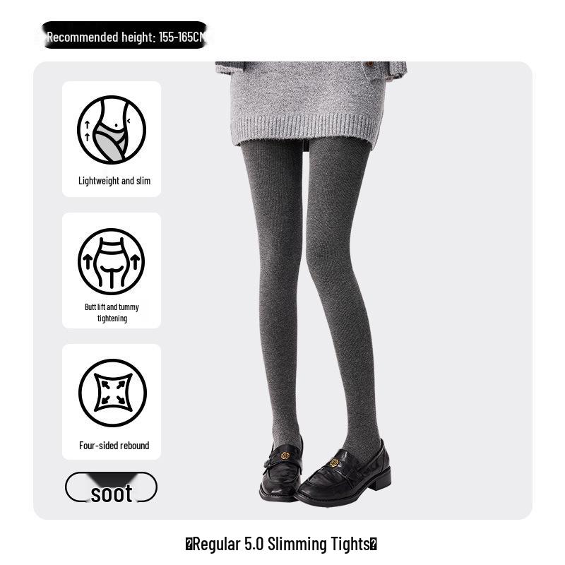 Ciorapi de damă extra lungi din pluș - Modelator, micro presiune și fără lăsare în zona inghinală pentru toamnă/iarnă