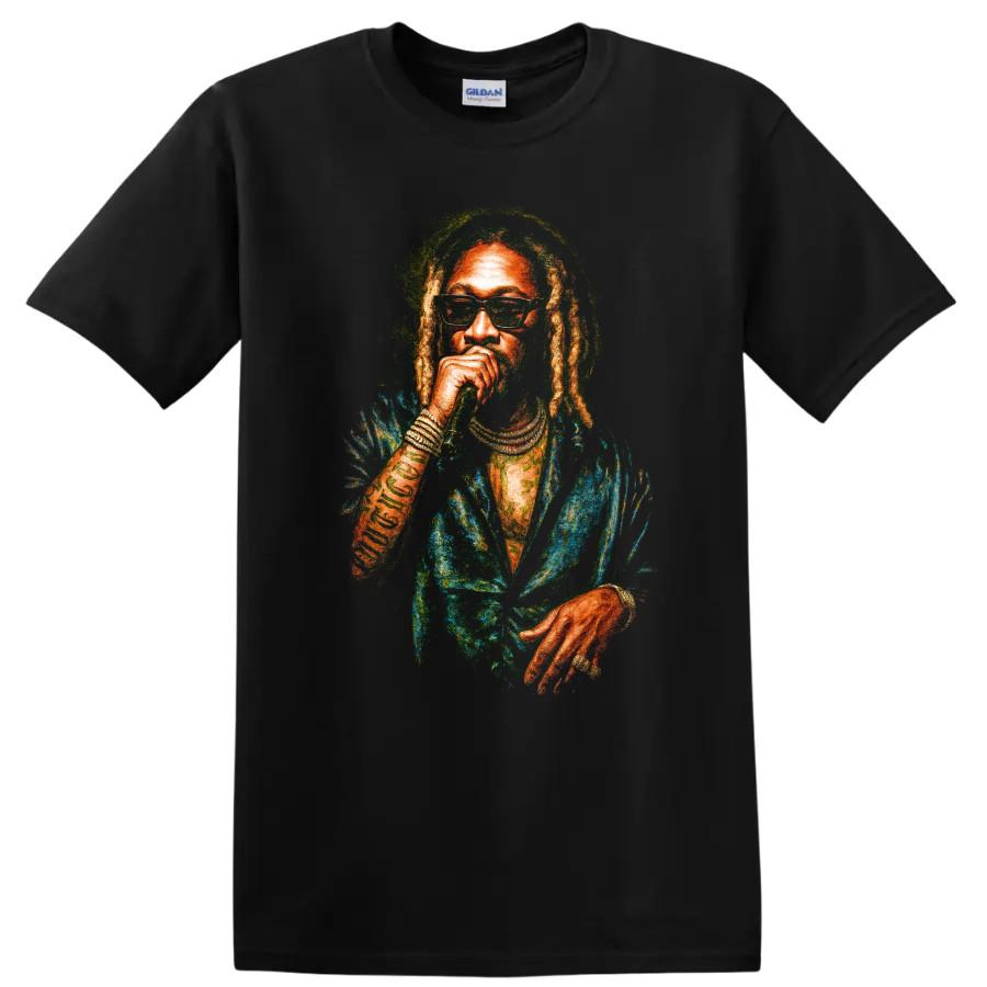 Reggae Portrait T Shirt Don Carlos Black Uhuru Style Colorful Tee