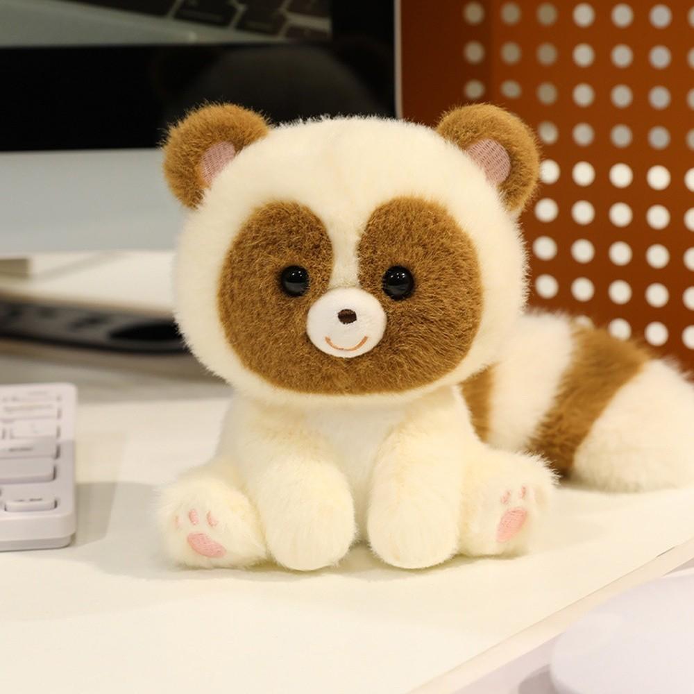 Animals Raccoon Plush Toy Wrist Pad Animal Plush Doll Desk Ornament Sitting Animals Plush  Children