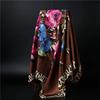 90*90cm Square Silk Scarf Women Shawl Print Satin Hijab Female Luxury Brand Square Lady Muffler Coverchief Bandanna Pareo Girl