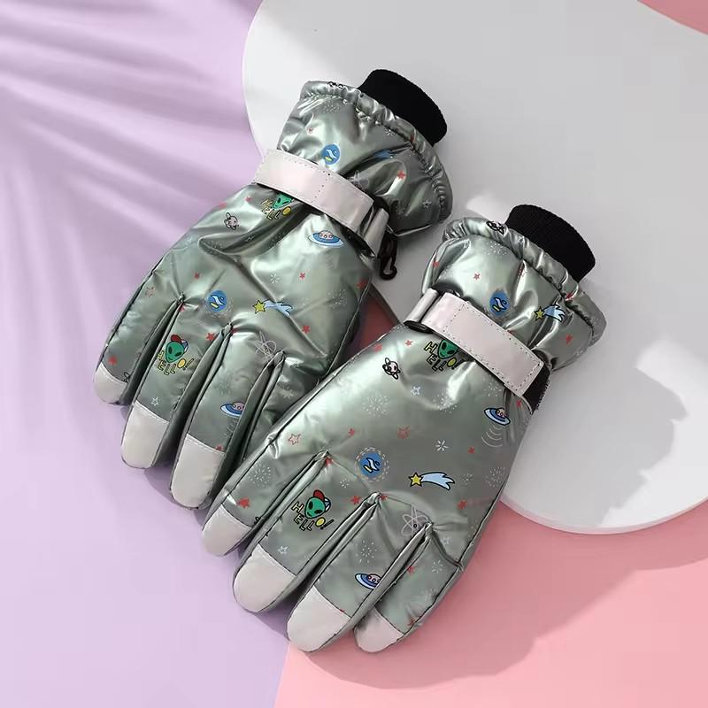 New Design Winter Warm Ski Children Custom Windproof Snowboard Thermal Kids Snow Gloves