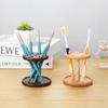 Walnut Toothbrush Holder Beech Makeup Brushes Holder Desktop Makeup Brush Storage Rack Bathroom Supplies