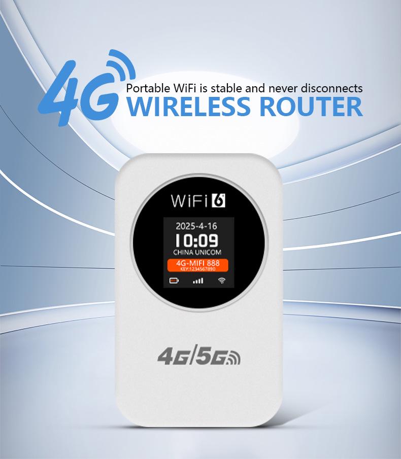 4G/5G Portable WiFi Router with Time Display for South America
