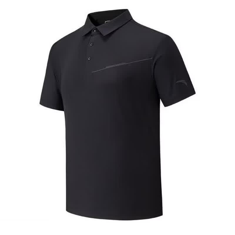 

ANTA Men s Lycra Ice Silk Quick-Dry Business Polo T-Shirt S