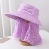 Women's Wide Brim Sun Hat for Summer – Offers Face and Neck Protection, Ideal for Outdoor Activities like Cycling and Farm Work.