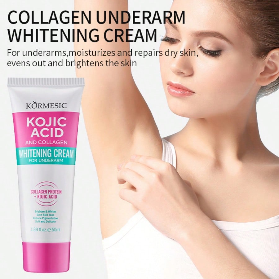 2pcs Collagen Underarm Whitening Cream, Can Be Used On Underarms, Knees, Elbows And Other Areas, Con