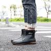 Silicone Male Shoes Wear to Work Soft Gumboots Teenagers Wellies Plastic Waterproof Resistant Wear-resistant Men's Rain Boots