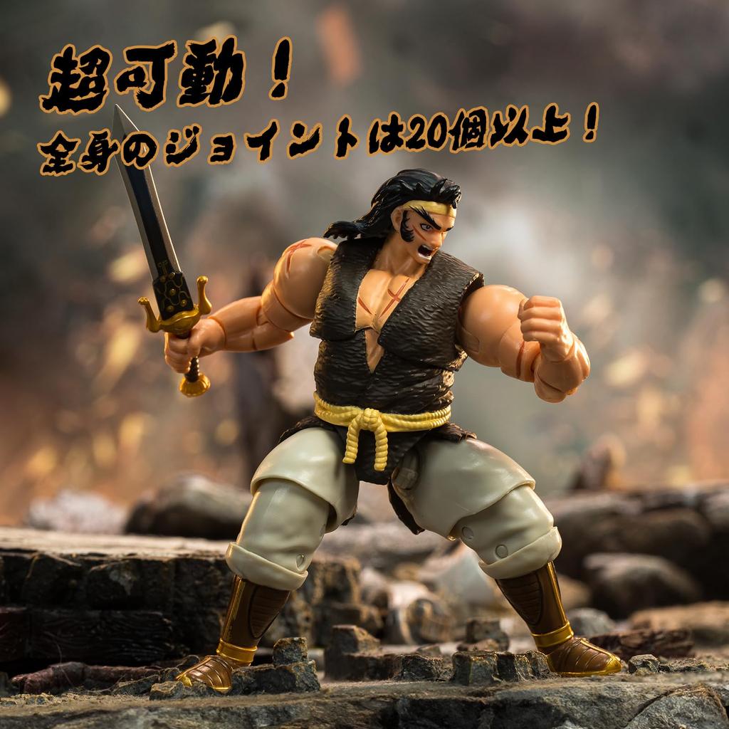 52TOYS Series x Heaven and Earth Devourer inches 10 Super movable action figure Painted PVC ABS Perfect gift for manga fans 3.75' "Zhang Fei/Yode"