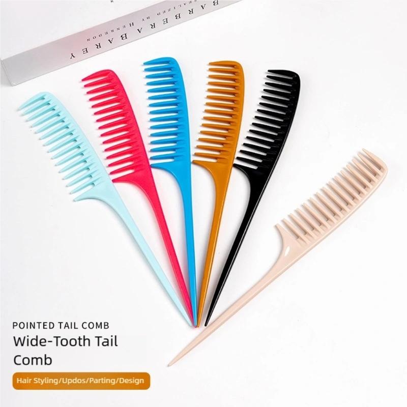 Salon Hair Tool Comb For Parting And Styling With Wide Teeth Pointed End Professional Use Comfortable Handle