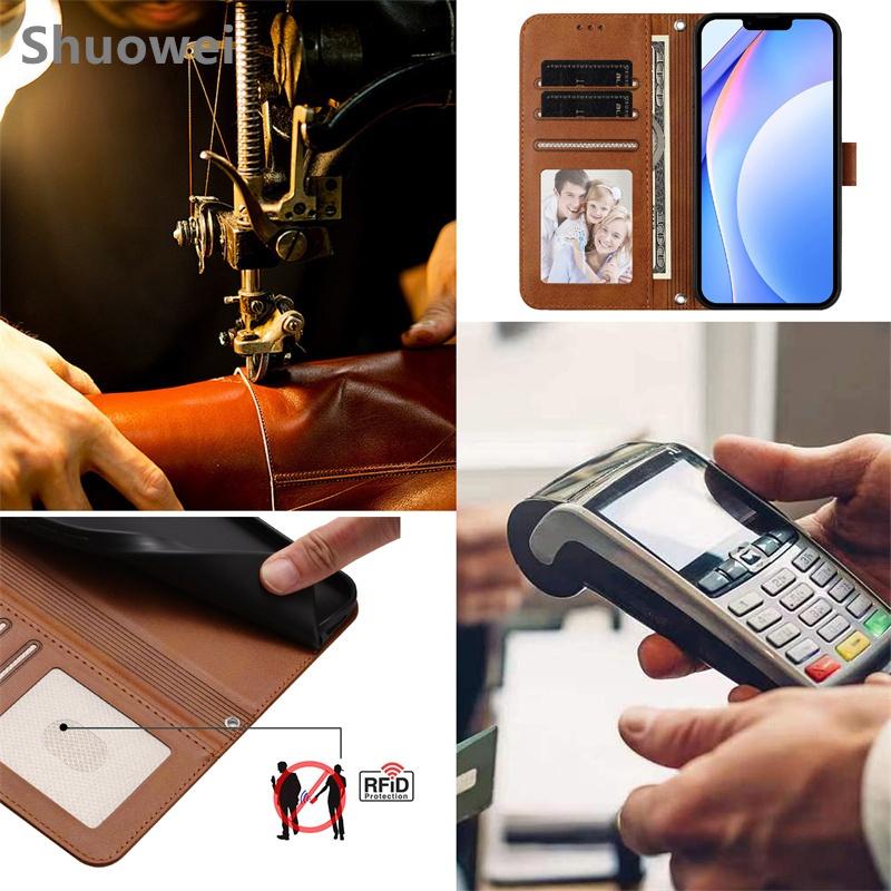 For Motorola Moto G05 G06 G15 G24 Power G34 G35 G45 G55 G56 G66J G75 G84 G85 4G 5G Flip Leather wallet Case Protection Card Holder Cover