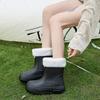 2025 new cute rain shoes women's medium rain boots cotton water shoes waterproof glue shoes kitchen car wash water boots