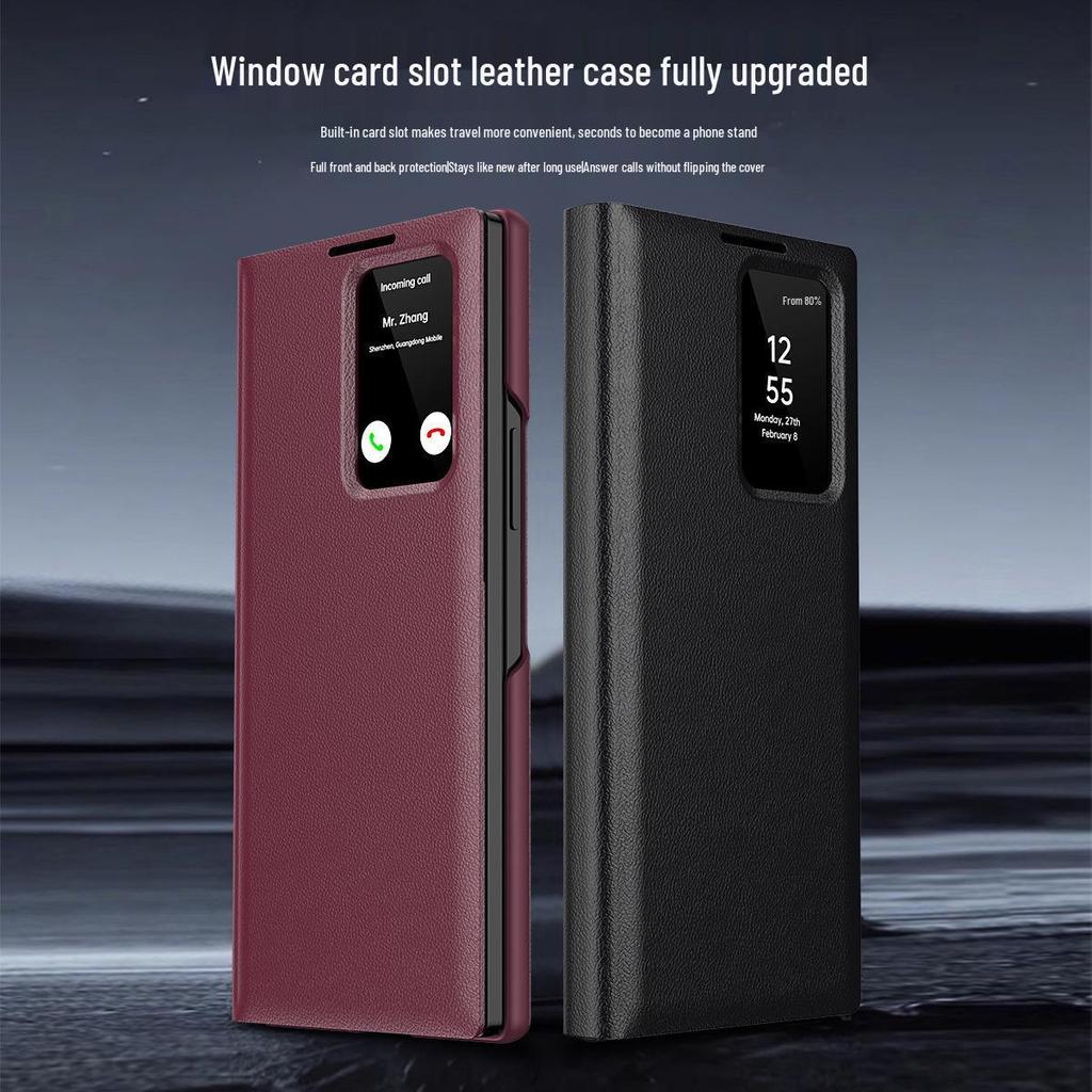 Samsung Z Fold7/6 Flip-Free Smart Sleep Leather Case