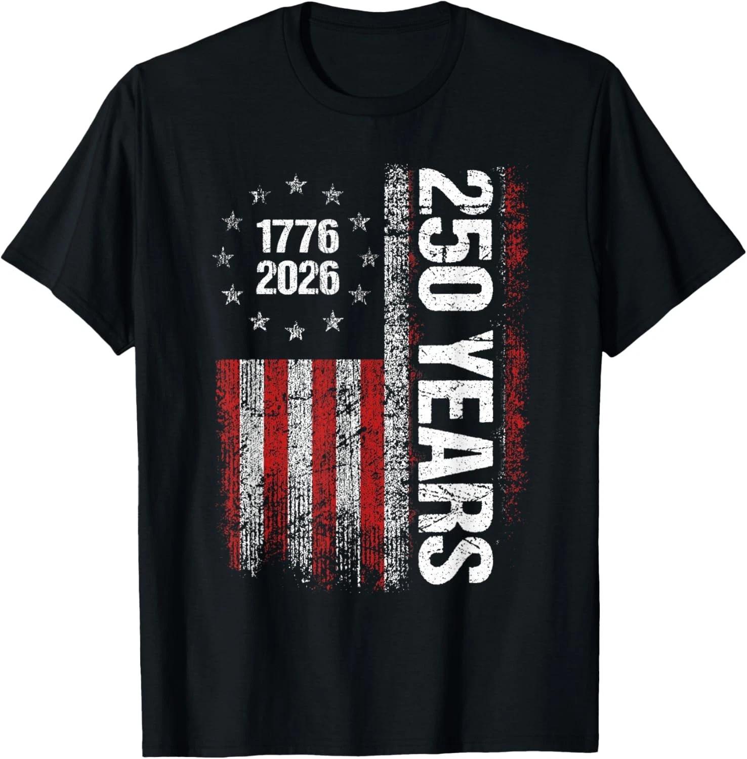 250 Years American Anniversary 250th Independence Day T-Shirt unisex T-Shirt L