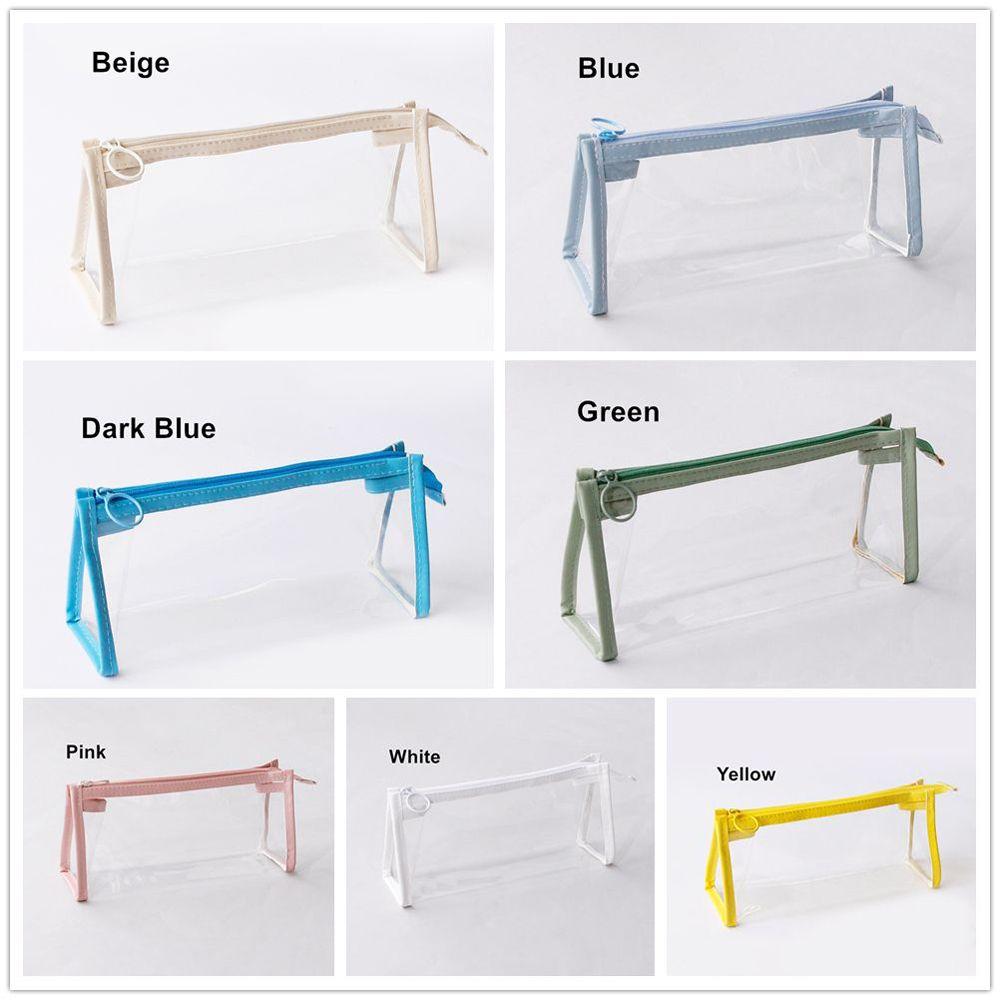 Cosmetics Pouch Students Gifts Zipper Pen Pouch Transparent Pencil Bag Pencil Case Storage Bag