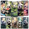 Cartoon Lovely Panda Phone Case For Xiaomi Redmi Note 14 13 5G 10 11 12 Pro Plus 4G 14C 13C 12C 10C Black Cover