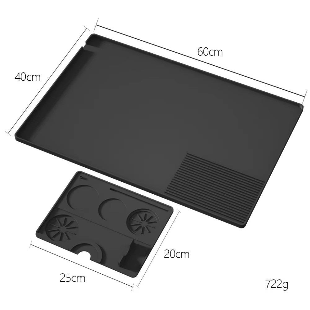 Waterproof Coffee Machine Mat Multi-Purpose Non-Slip Base Fruits Vegetables Drain Pad Easy Clean Heat Resistant Silicone Tray