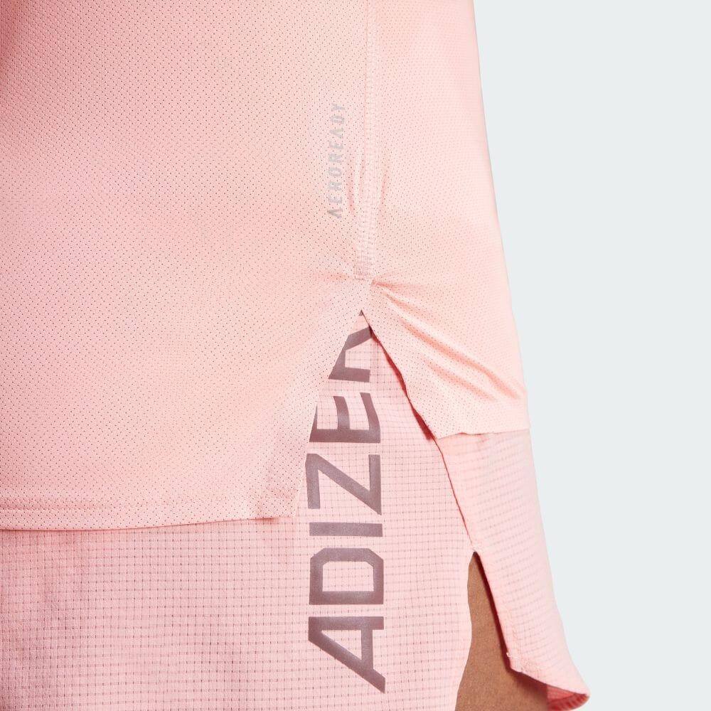 Adidas Adizero Comfortable and Lightweight Pullover with Letter Logo Print Short Sleeve T-Shirt Women Tops Pink IW3216