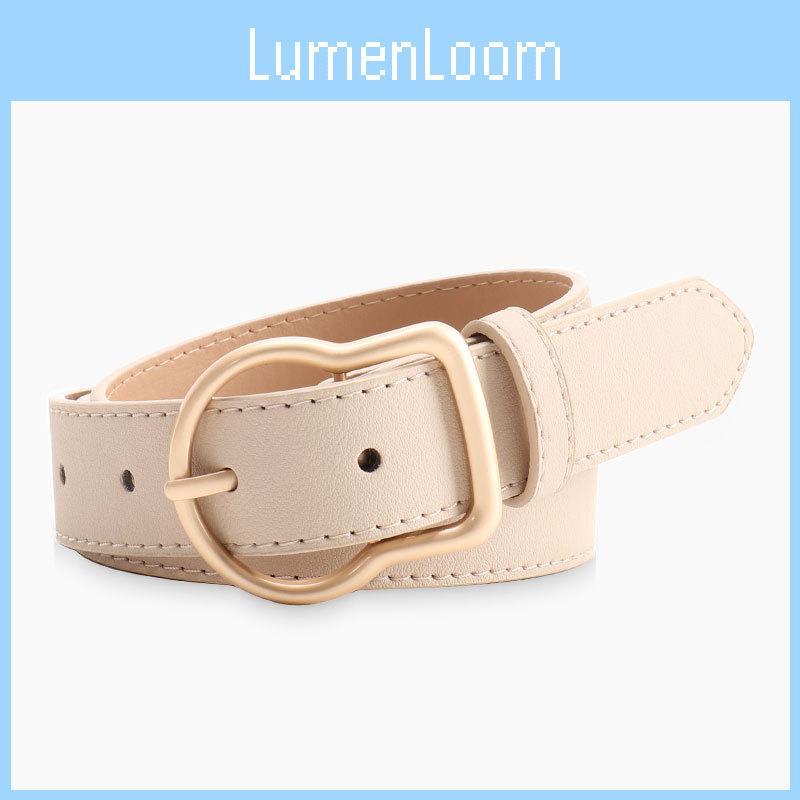 Womens Synthetic Leather Belt With Alloy Buckle And Pin Closure For Versatile Casual And Work Outfits