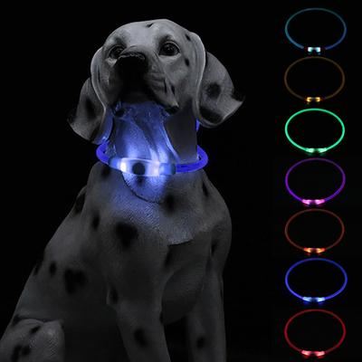Gece Güvenliği için LED Köpek Yaka Işık USB Şarj Edilebilir Glow Pet Köpek Yaka