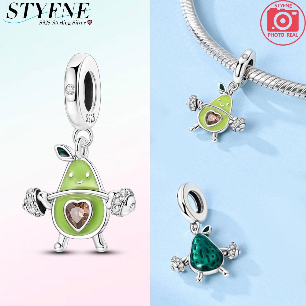 Copper Cherry Strawberry Avocado Fruit Original Charms Beads Fit Charms Pendant For Woman Jewelry Making Fine Gift