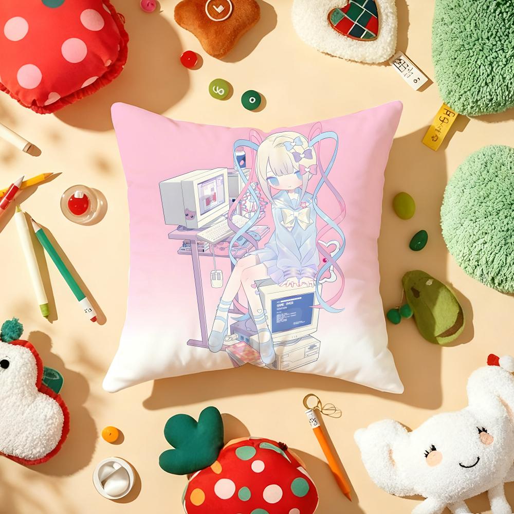 Needy Girl S-Streamer O-Overloa Cushion Cover Plush Fabric Soft Double-Sided Printed Sofa Warm Winter Home Gift Pillow Cover