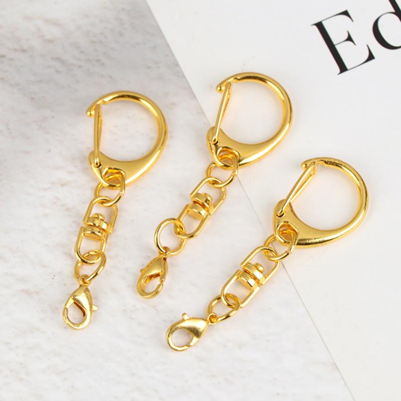 5/10/20Pcs D Shaped Lobster Clasp Chain Connector For Diy Jewelry Making Findings Key Chain Accessories