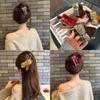 Autumn Winter Chic Bow Fluffy Hair Claw Elegant Women Back Head Shark Clip Fashion Hair Accessories