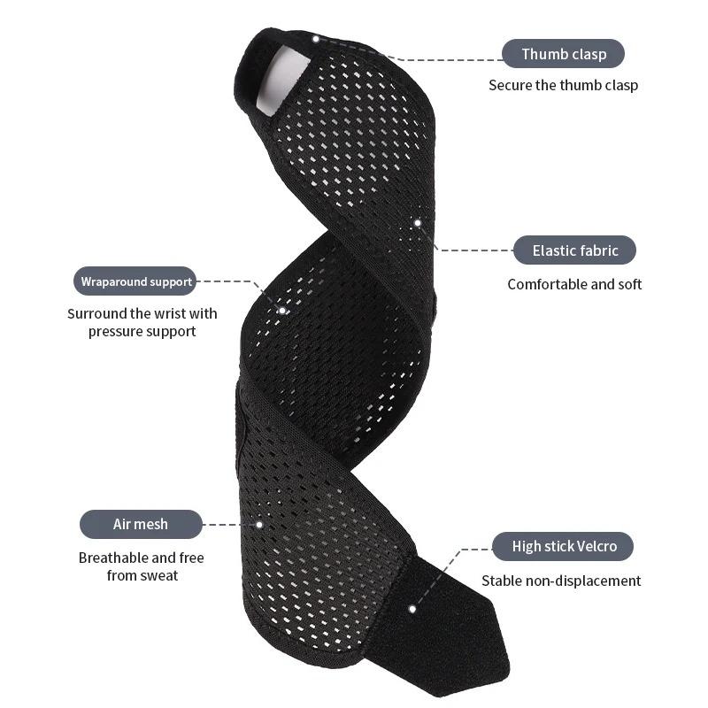 Breathable Mesh Wrist Support Joint Pain & Sprain Protection Chronic Overuse Wrist Support Wrap-Around Compression Sleeve