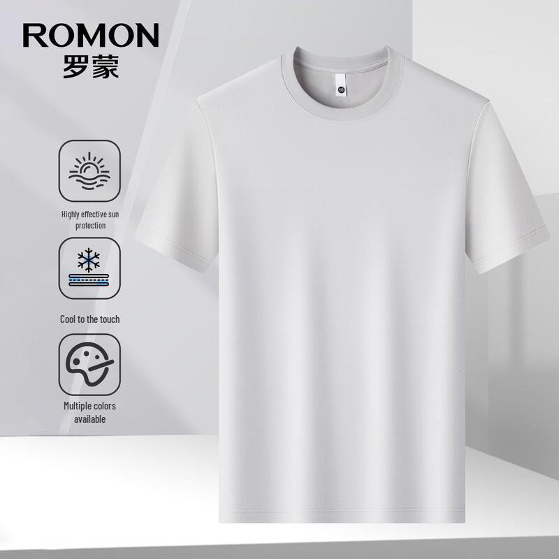 ROMON Unisex UPF50+ Ice Silk Cooling Short-Sleeve T-Shirt L