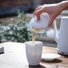 Ceramic Covered Bowl White Porcelain Tea Bowl Handheld Tea Brewing Tool