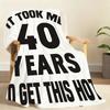 40Th Birthday So Happy I M 40 Today Blanket Soft Throw Blanket for Home Bedroom Bed Sofa Picnic Travel Office Cover Blanket Gift